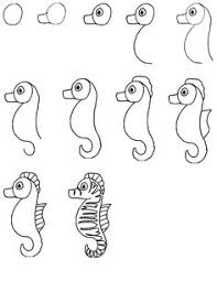 Preview of step by step easy seahorse tutorial 36 Drawings Ideas In 2021 Drawings Drawing Tutorial Cartoon Drawings