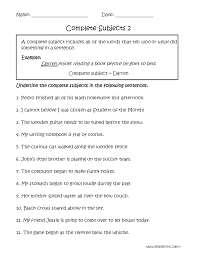 Subject And Predicate Worksheets Complete Subjects Worksheets Part 2 Complete Subject Subject And Predicate Worksheets Subject And Predicate