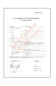 Certificat De Conformite Dodge Europe