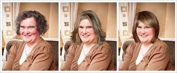 Miranda kerr swears by noni juice; Susan Boyle Makeover Which Do You Like Best Susan Boyle Makeover Celebrities Before And After Custom Shampoo