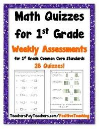 These Math Quizzes Are Based On The New Common Core 1st Grade Standards Each Quiz Has 5 Questions Each Standard Has At Least Two Qu Math Quizzes Math Quizzes