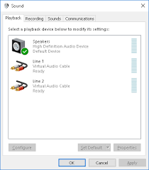 Go to your system > sound options and select device properties for your microphone. Virtual Audio Cable Usage