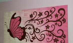 Leinwand Malen Romantisch Schmetterling Blumen Rosa Nuancen Leinwand Malen Leinwand Schmetterling Malen