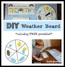 Days of the week chart for toddlers printable. Diy Preschool Weather Board With Free Printables Teaching Mama