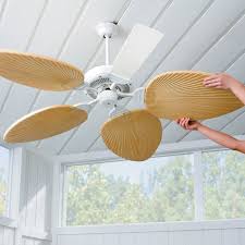 Raindance outdoor tropical ceiling fan w/ 58 arbor 100 leaf carved wood blades. Palm Frond Fan Blades Ideas On Foter