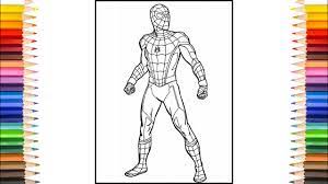 Download and print free superhero spiderman homecoming coloring pages. Spider Man Homecoming Coloring Pages Homecoming Spider Suit Up Coloring Pages Youtube