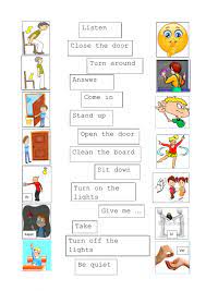 A statement telling someone what they mu. Classroom Instructions Activity For 1