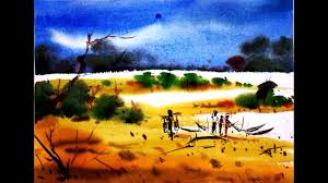 The Theme Of This Art Is The View Of Working People Returning Home By Bo Art Boat Drawing Creative Art