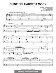 Shine On Harvest Moon By N Bayes Harvest Moon Sheet Music Sheet Music Notes