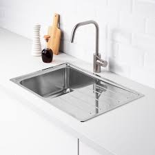 Vattudalen Evier Integre 1 Bac Avec Egouttoir Acier Inoxydable 69x47 Cm Ikea
