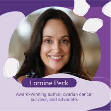 💜 Meet Loraine Peck. Her mission? Fighting for increased research funding  and working to improve survival rates for all women facing this ovarian  cancer. Today, her story continues to make a difference -