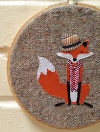 Reserved Dapper Woolen Fox Hoop Art Hoop Art Fox Crafts Embroidery Art