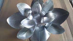 Flower Made From Scrap Sheet Metal Sheet Metal Art Scrap Metal Art Scrap Metal Art Ideas