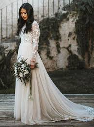 Boho Wedding Dresses With Long Sleeves Tulle Wedding Dress 11311 Wedding Dress Sleeves Tulle Wedding Dress Aline Wedding Dress