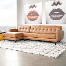 This burgundy leather sofa has exposed wooden fretted marlborough legs and stretchers regal blue top grain leather sofa classic meets contemporary in felipe, a stylish combination of modern and. Cognac Leather Sectional Sofa Wayfair
