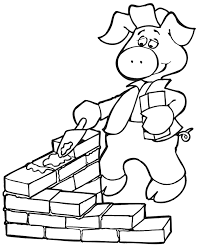 Broken brick wall with flying bricks. Brick Coloring Page Coloring Home