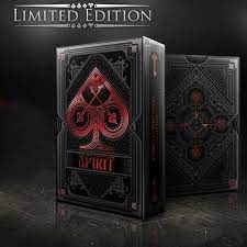 Transcribed image text from this question. Bicycle Spirit Black Red Extra Limited Edition Playing Cards