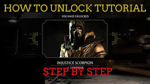 How to unlock the a new beginning achievement in mortal kombat x: Mortal Kombat X How To Unlock Injustice Scorpion Skin Youtube