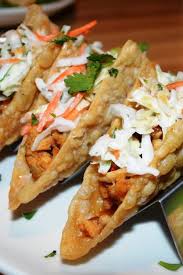 Chicken Wonton Tacos Recipe Chicken Wonton Tacos Wonton Recipes Chicken Wontons