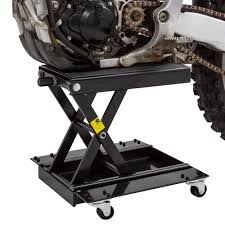 How to make a car/truck tow dolly cheap: Motorcycle Scissor Jack With Dolly Black Widow