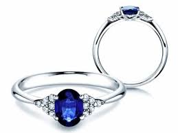 Bague De Fiancailles Saphir Et Diamants