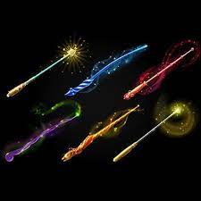 Baguette Magique Fee Princesse Magicien Sorcier Realiste Halloween Autocollant Paillettes Fete Poudre Surprise Pierre Color Magic Magic Wand Wands