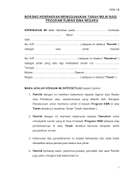 Identitas yang punya tanah tidak keberatan digunakan usaha nama dan tanda tangan pemilik tanah bermaterai rp. Https Www Risda Gov My Images Borang Rbn Kebenaran Pemilik Tanah Pdf