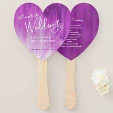 Wedding Purple Mauve Modern Art Program Fans Zazzle Com Wedding Program Fans Modern Art Abstract Hand Fans For Wedding