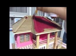 Maket Ev Yapimi Cumbali Evler Dondurma Cubuklarindan Nasil Yapilir Youtube Minyatur Ev Evler Ev Yapimi