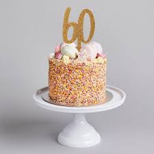 Number 60 birthday celebration gold balloon with presents. Gold Glitter 60th Birthday Cake Topper Gold Birthday Cake Etsy
