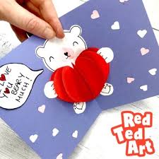 A fun spring craft for kids to make. 3d Pop Up Heart Cards For Valentine S Day Or Mother S Day Basic Shapes 3d
