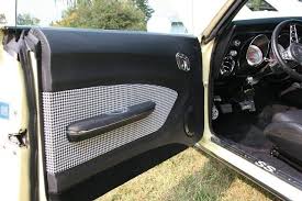 1968 Camaro Custom Black Leather And Houndstooth Interior Complete With Custom Gts Camaro Custom Car Interior Pro Touring
