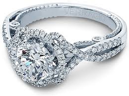 Round engagement rings are classic and timeless beauties. Verragio Halo Twist Engagement Ring Ins 7087r
