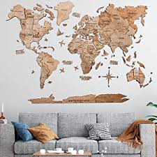 Wood & metal wall art. Amazon Com 3d Wood World Map Wall Art Large Wall Decor World Travel Map All Sizes M L Xl Xxl Any Occasion Gift Idea Wall Art For Home Kitchen Or