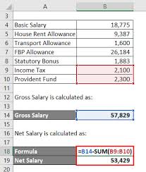 Salary Formula Calculate Salary Calculator Excel Template