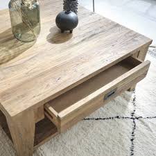 Table Basse En Bois De Teck Recycle 100 Cargo Mobilier De Salon Bdbd