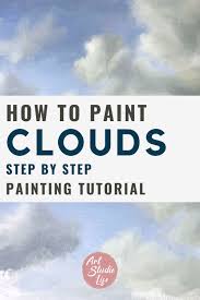 Step By Step Painting Tutorial Of How To Paint Clouds Cloud Painting Painting Tutorial Abstract Art Painting Techniques