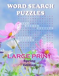 Themed crossword puzzles with a human touch. Word Search Puzzles Spring Edition Brain Games Activity Workbook Large Print Perfect For Adults Or Kids Studio Pretty Laks 9781096711162 Amazon Com Books