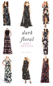 Dark Floral Maxi Dresses Black Floral Maxi Dress Dark Floral Dress Floral Maxi Dress Wedding