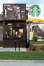 An Experimental New Starbucks Store Tiny Portable And Hyper Local Starbucks Store Starbucks Design Container Coffee Shop