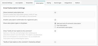 Including the option of having a prechecked box that says: Extended Settings To Manage Subscription Option On Front End Wpdiscuz Wordpress Comment Plugin