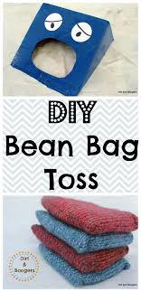 The bags are either filled with corn or resin. Homemade Toys Bean Bag Toss