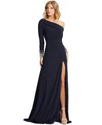 Mac duggal dresses are available around the world, on over five continents and in 32 countries. Mac Duggal One Shoulder Long Sleeve Gown Reviews Dresses Women Macy S