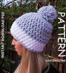 Snuggle Up In This Cosy Soft Winter Beanie This Chunky Nordic Hat Has Lots Of Textural Interest It Is Made With An Ea Crochet Hats Crochet Crochet Hat Pattern