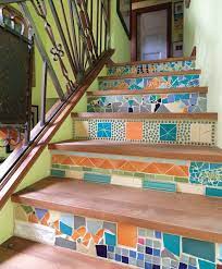 Pin By Boardwalk North On Staircase Inspiration Mosaic Stairs Stairs Outdoor Stairs