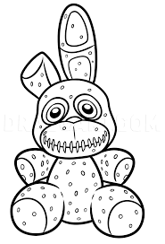 Fnaf springtrap coloring page from five nights at freddy s category. Fnaf Plushtrap Coloring Pages Novocom Top