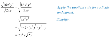 To simplify a fraction, we look for any common factors in the numerator and denominator. Multiplying And Dividing Radical Expressions