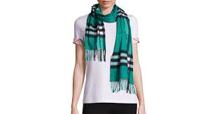 Burberry Emerald Giant Check Cashmere Scarf In Emerald Green Green Lyst