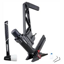 Husky Pneumatic 3 In 1 15 5 Gauge And 16 Gauge 2 In Flooring Nailer And Stapler With Quick Jam Release Hdufl50 The Home Depot Nailer Construction Contractors Flooring