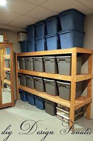 Follow these professional tips for how to organize your stuff. Diy Basement Shelf For Storage Bins Diy Storage Shelves Diy Storage Home Organization